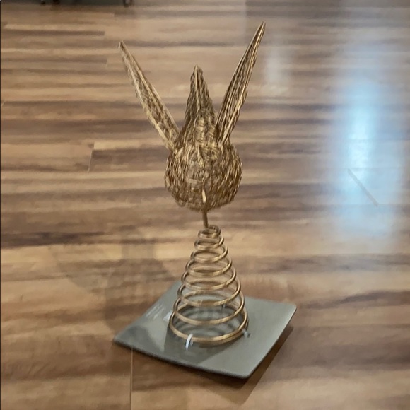Pier 1 Wire gold bird Tree Topper - Picture 4 of 8